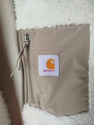 Forro polar Carhartt beige y blanco largo 70cm