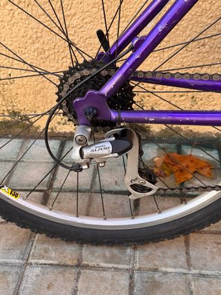 Bicicleta Morada Aluminio Lista para Rodar