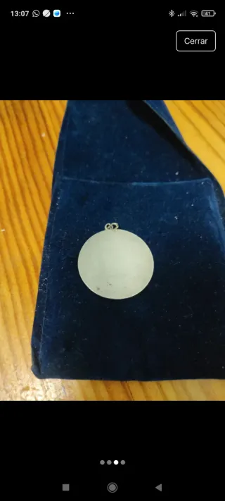 Medalla antigua de plata