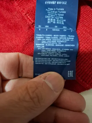 Armani Jeans Pullover Lana Taglia S