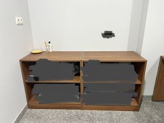 Mesa de oficina madera y metal