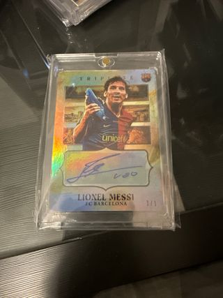 Messi 1/1 Triplete Firmado FC Barcelona