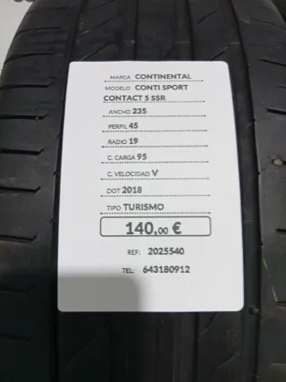 235 45 19 95V CONTINENTAL CONTI SPORT CONTACT5 SSR