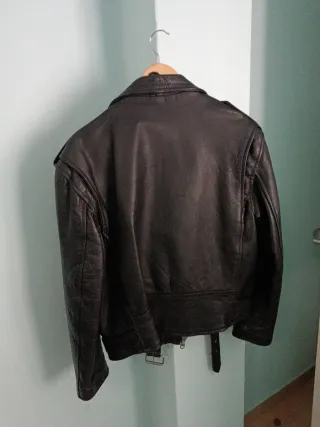 Chaqueta de cuero estilo motero/punky/heavy