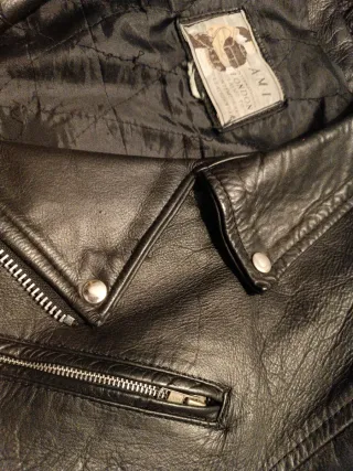 Chaqueta de cuero estilo motero/punky/heavy