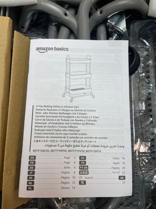 Carrito Cocina 3 Estantes Gris