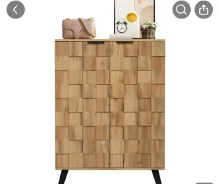 Zapatero de madera con diseño 3D. NUEVO SIN ABRIR