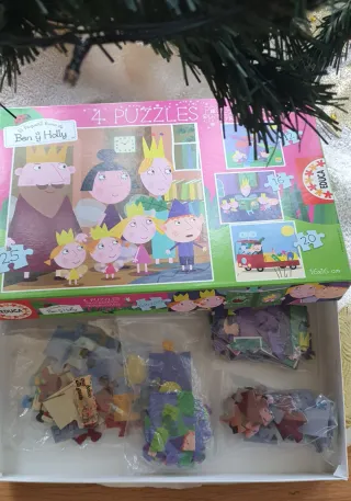 4 Puzzles Ben y Holly Educa 16x16 cm