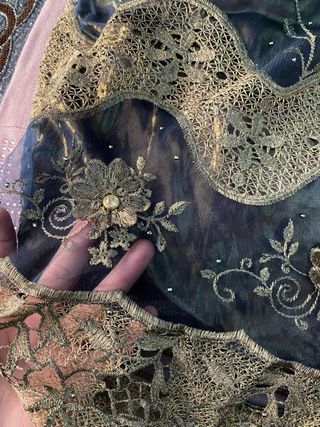 Traje Indio Elegante Negro y Dorado