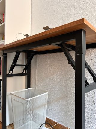 Escritorio plegable madera y metal