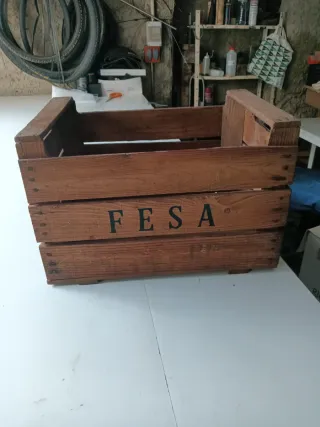 Caja de madera antigua FESA,envasado de Naranjas.