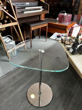 Mesa auxiliar Desalto Mixit  cristal/metal