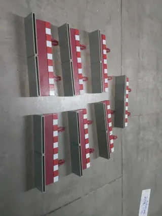 Scalextric lote 7 bordes de recta pista gris