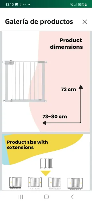 Barrera de seguridad con extensión