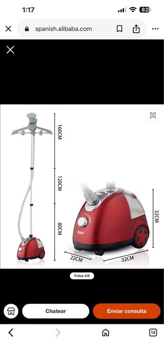 Plancha de vapor vertical RAF