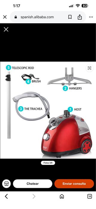 Plancha de vapor vertical RAF