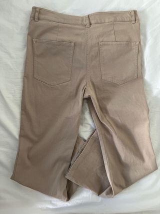 Pantalones Mango Talla 40 Beige