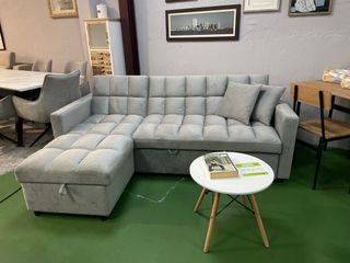Liquidación Sofá Cama Gris Nuevo con arcón
