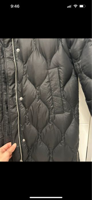 Abrigo largo plumas IKKS negro