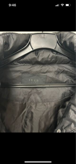 Abrigo largo plumas IKKS negro