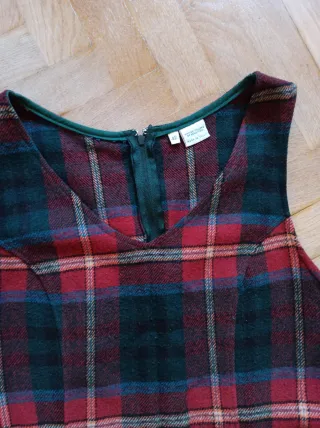 Vestido Benetton Pichi Cuadros Vintage