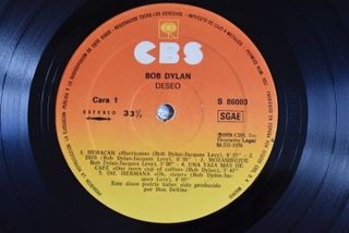 Vinilo Bob Dylan Desire 1976 con encarte