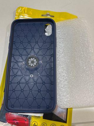 Funda iPhone XR Azul Marino con Anillo