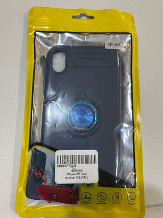 Funda iPhone XR Azul Marino con Anillo
