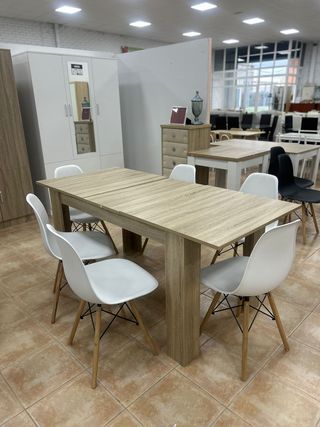 Mesa de comedor extensible madera - Nueva