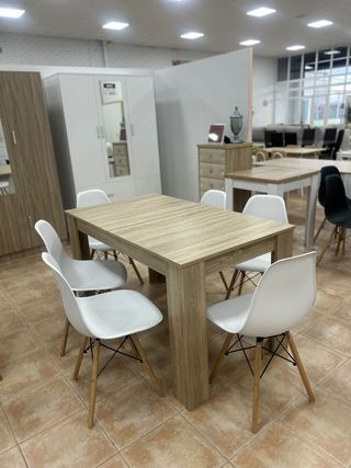 Mesa de comedor extensible madera - Nueva