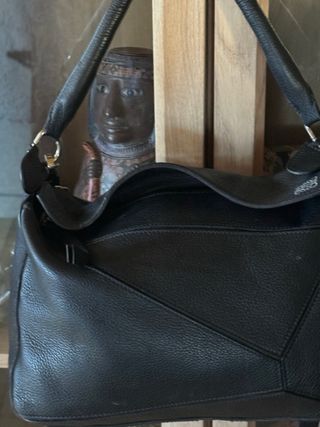 Bolso Loewe Negro Piel Texturizada