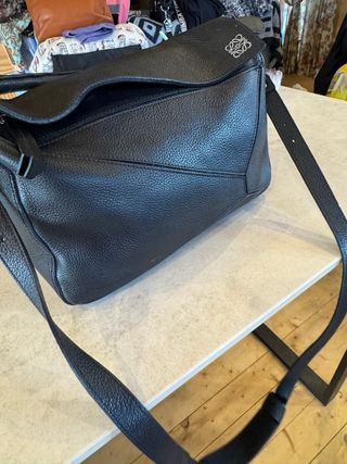 Bolso Loewe Negro Piel Texturizada