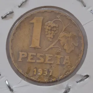 Moneda 1 Peseta España 1937