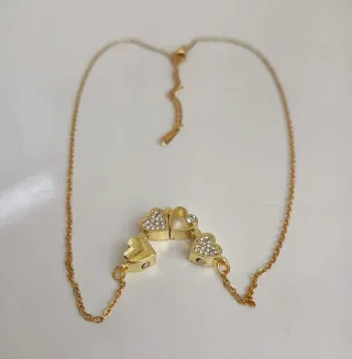 Collar trébol 2 en 1 bañado en oro