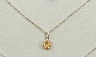 Colgante Plata Citrino Ovalado