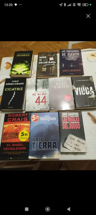 Lote(1) de 10 libros de misterio