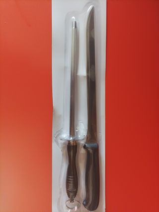 Cuchillo Jamonero y Chaira Set