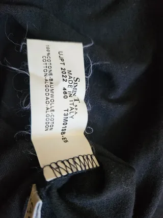 Camiseta Armani Junior Talla S Negra