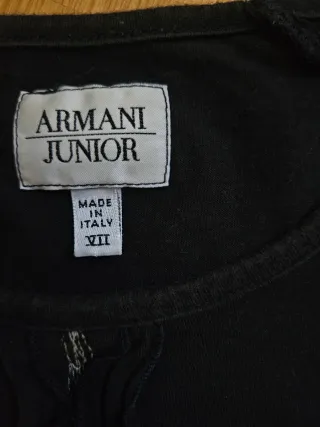Camiseta Armani Junior Talla S Negra