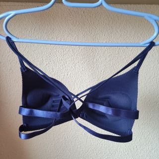 Sujetador estampado floral y pavo real, push up M