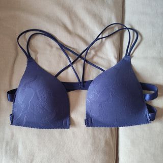 Sujetador estampado floral y pavo real, push up M