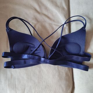 Sujetador estampado floral y pavo real, push up M