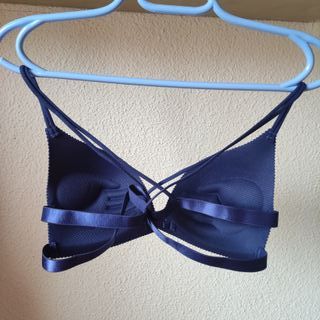 Sujetador estampado floral y pavo real, push up M