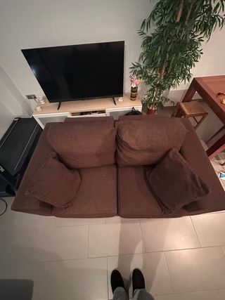 Sofá moderno 2 plazas marrón