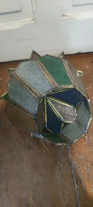 Lámpara vintage cristal y metal