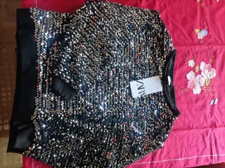 Sudadera Zara niña lentejuelas