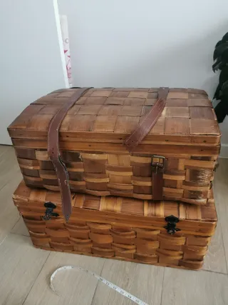 Baúles de mimbre para almacenaje