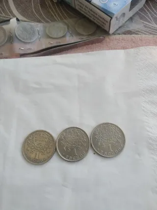 3 Moedas de 1 Escudo Português