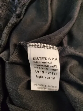 Abito nero donna con piume e pizzo