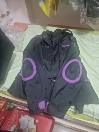 CHAQUETA DE MOTO INVIERNO Y VERANO – NEGRA/Lila.